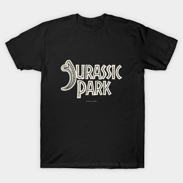 Jurassic Park Raptor Claw Logo T-Shirt by avperth